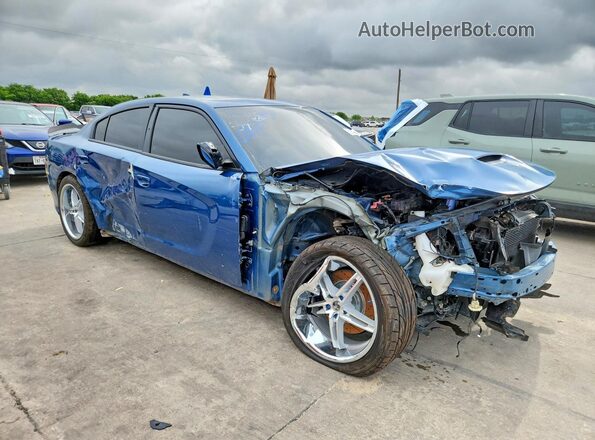 2C3CDXCT1LH150123 2020 DODGE CHARGER Blue Delantero derecho