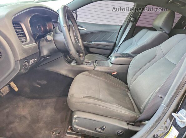2C3CDXCT2HH511169 2017 DODGE CHARGER Black Widok wnętrza z przodu
