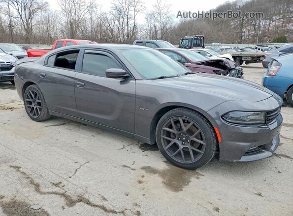 2C3CDXCT2HH598703 2017 DODGE CHARGER Серый Передняя правая четверть