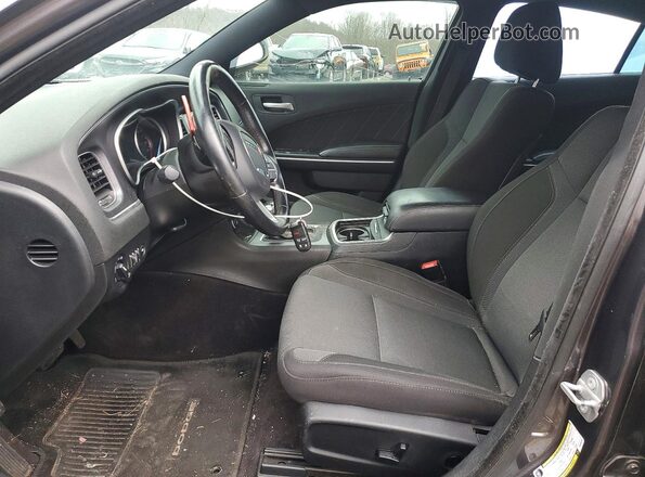 2C3CDXCT2HH598703 2017 DODGE CHARGER Серый Вид салона спереди