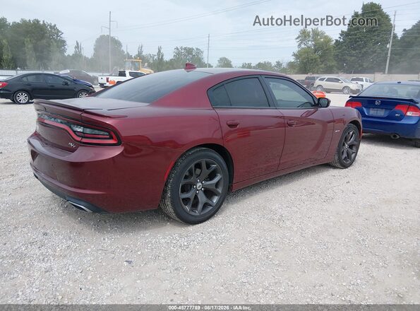 2C3CDXCT2JH134655 2018 DODGE CHARGER Темно-бордовый Задняя правая четверть
