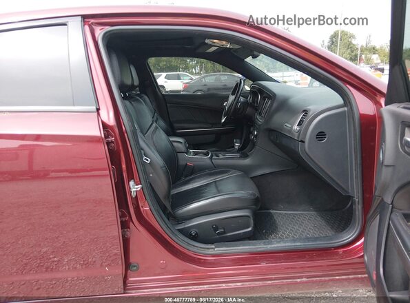 2C3CDXCT2JH134655 2018 DODGE CHARGER Темно-бордовый Вид салона спереди