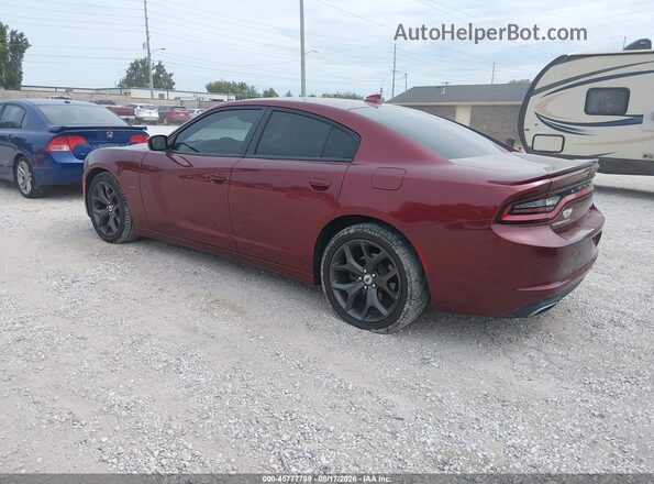 2C3CDXCT2JH134655 2018 DODGE CHARGER Темно-бордовый Задняя левая четверть