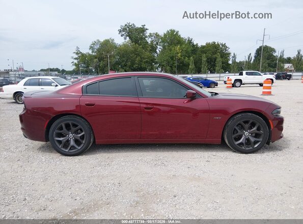 2C3CDXCT2JH134655 2018 DODGE CHARGER Темно-бордовый Вид задней части салона