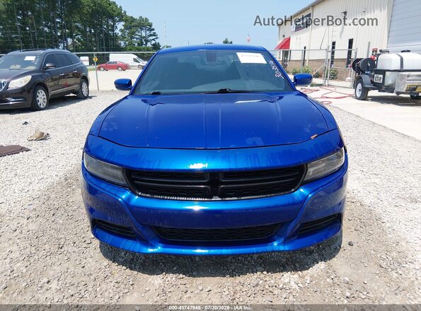2C3CDXCT3JH303596 2018 DODGE CHARGER Blue Front view