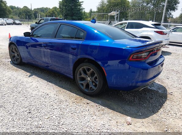 2C3CDXCT3JH303596 2018 DODGE CHARGER Blue Rear left