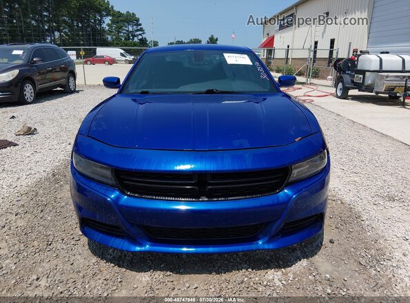 2C3CDXCT3JH303596 2018 DODGE CHARGER Blue Instrument cluster view