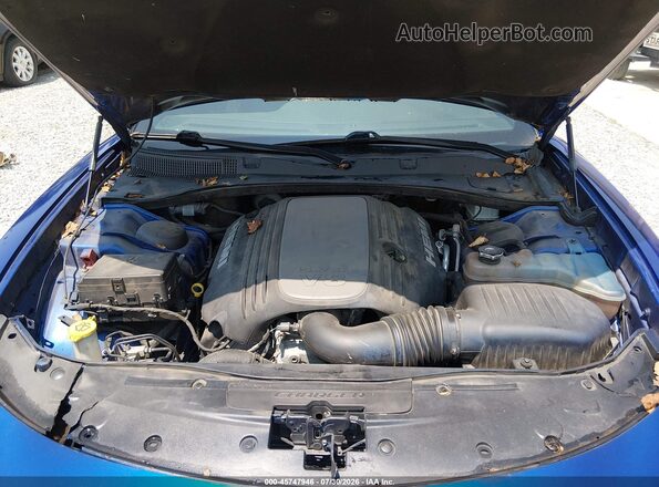2C3CDXCT3JH303596 2018 DODGE CHARGER Blue Rear view