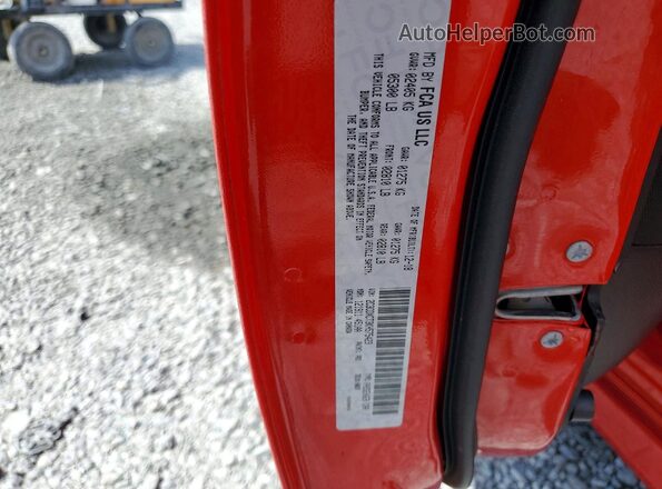 2C3CDXCT3KH575423 2019 DODGE CHARGER Red Widok naklejki z numerem VIN