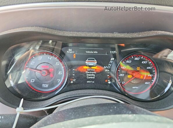 2C3CDXCT3NH248797 2022 DODGE CHARGER Gray Widok zestawu wskaźników