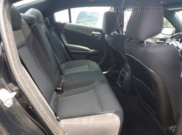 2C3CDXCT4HH641986 2017 DODGE CHARGER Black უკანა სავარძლების ხედი