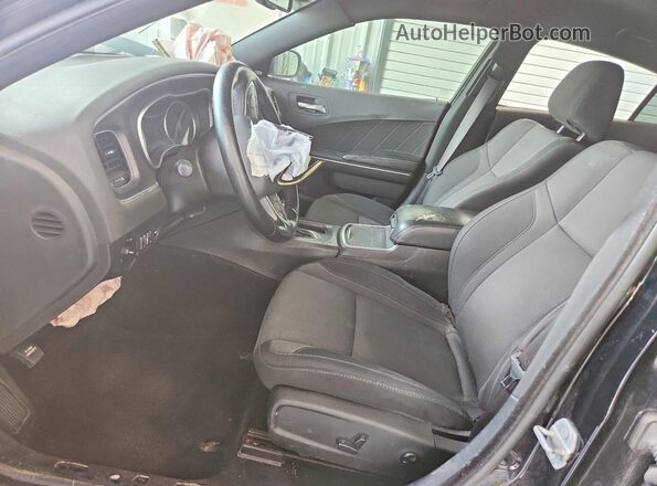 2C3CDXCT4JH233641 2018 DODGE CHARGER Черный Вид салона спереди