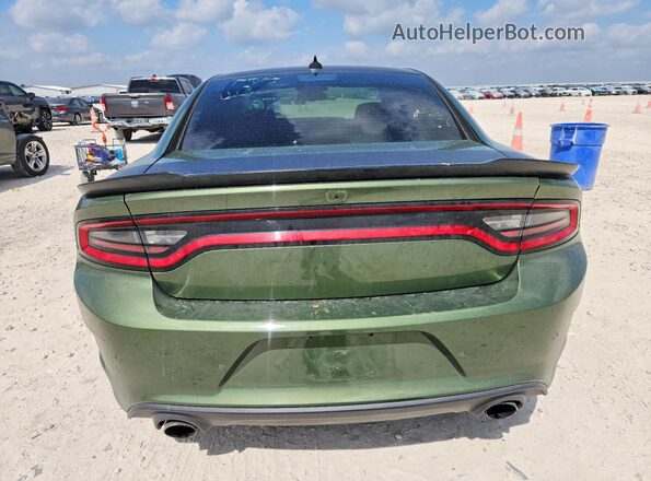 2C3CDXCT4KH540938 2019 DODGE CHARGER Green Вид ззаду