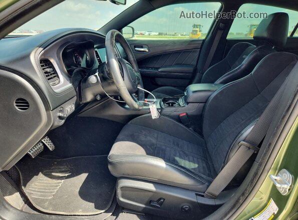 2C3CDXCT4KH540938 2019 DODGE CHARGER Green Вид салону спереду