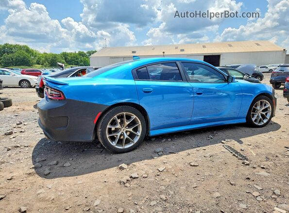 2C3CDXCT4KH662909 2019 DODGE CHARGER Blue Tył prawy