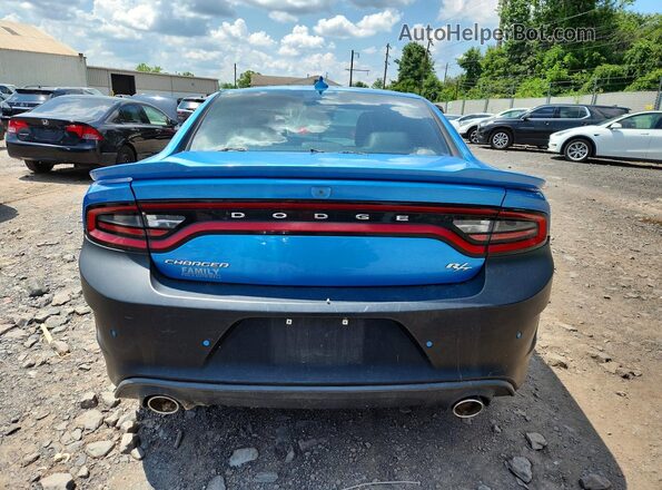 2C3CDXCT4KH662909 2019 DODGE CHARGER Blue Widok z tyłu