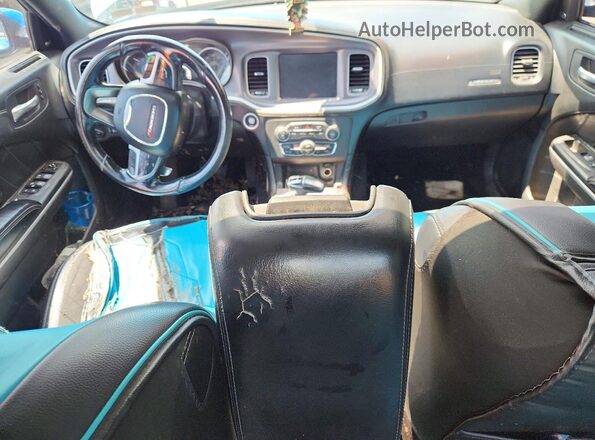 2C3CDXCT4KH662909 2019 DODGE CHARGER Blue Widok deski rozdzielczej