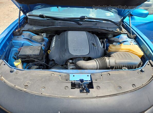 2C3CDXCT4KH662909 2019 DODGE CHARGER Blue Widok wnętrza z tyłu
