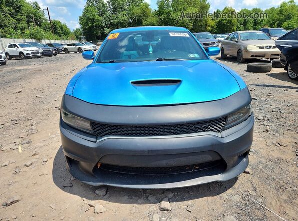 2C3CDXCT4KH662909 2019 DODGE CHARGER Blue Widok z przodu