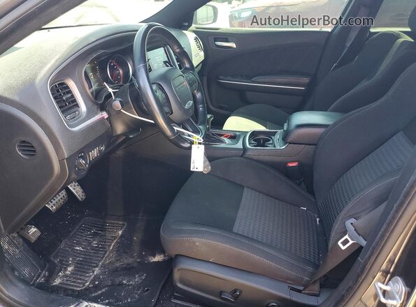 2C3CDXCT4KH738161 2019 DODGE CHARGER Gray Widok wnętrza z przodu