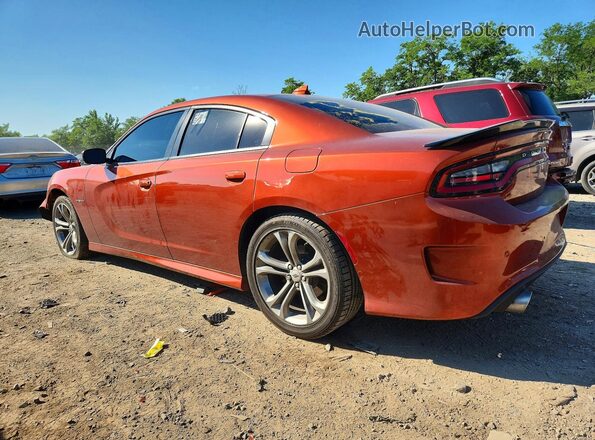 2C3CDXCT4MH514584 2021 DODGE CHARGER Orange Trasero izquierdo
