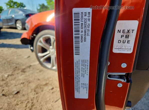 2C3CDXCT4MH514584 2021 DODGE CHARGER Orange Vista del compartimento del motor