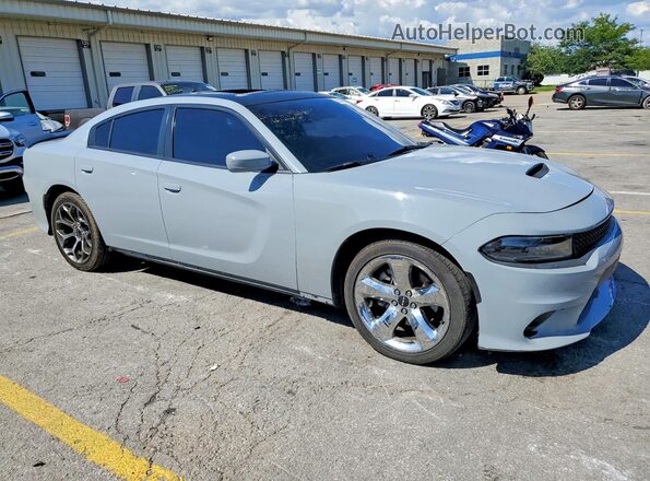 2C3CDXCT4MH645272 2021 DODGE CHARGER Gray Delantero derecho