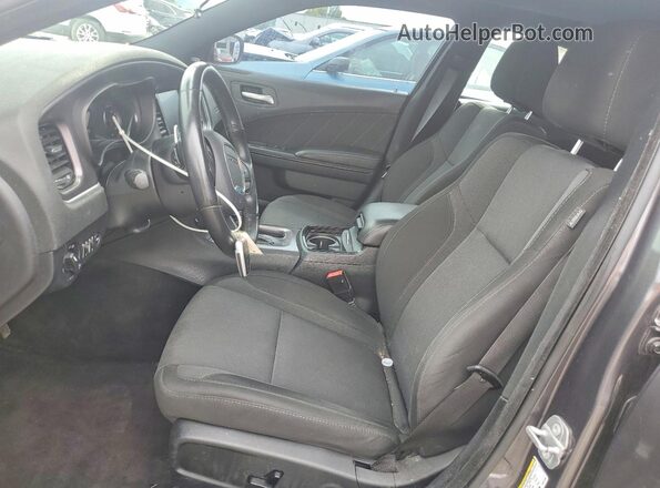 2C3CDXCT5GH237562 2016 DODGE CHARGER Gray Widok wnętrza z przodu