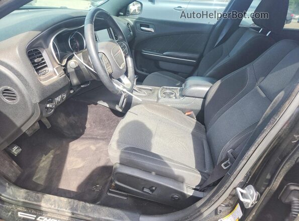 2C3CDXCT5GH285482 2016 DODGE CHARGER Black წინა სალონის ხედი