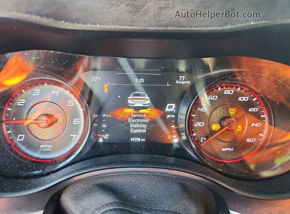 2C3CDXCT5KH540754 2019 DODGE CHARGER Gray Вид щитка приладів