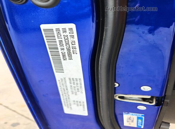 2C3CDXCT5MH565916 2021 DODGE CHARGER Blue Engine compartment view