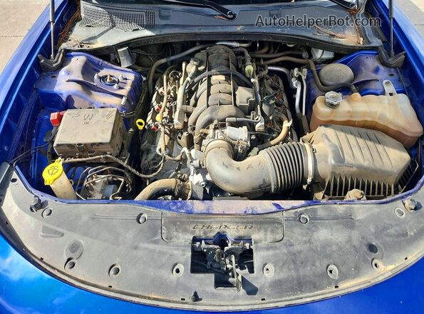 2C3CDXCT5MH565916 2021 DODGE CHARGER Blue Rear interior view