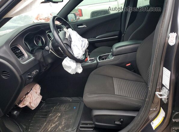 2C3CDXCT5MH632160 2021 DODGE CHARGER Black Widok wnętrza z przodu