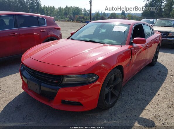 2C3CDXCT6HH510011 2017 DODGE CHARGER Red Передня ліва чверть