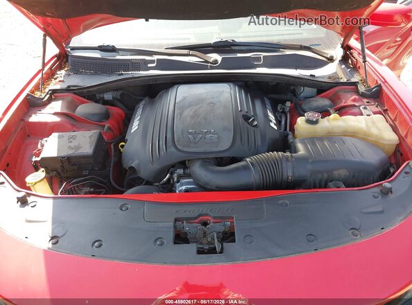2C3CDXCT6HH510011 2017 DODGE CHARGER Red Вид ззаду