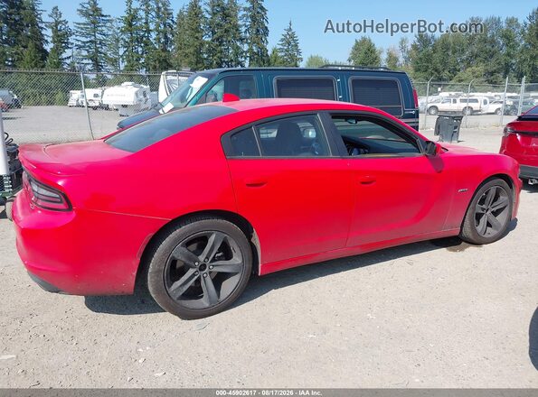 2C3CDXCT6HH510011 2017 DODGE CHARGER Red Вид задньої частини салону
