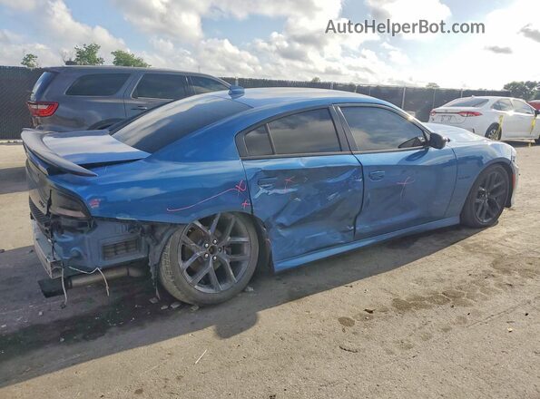 2C3CDXCT6MH507636 2021 DODGE CHARGER Blue Trasero derecho