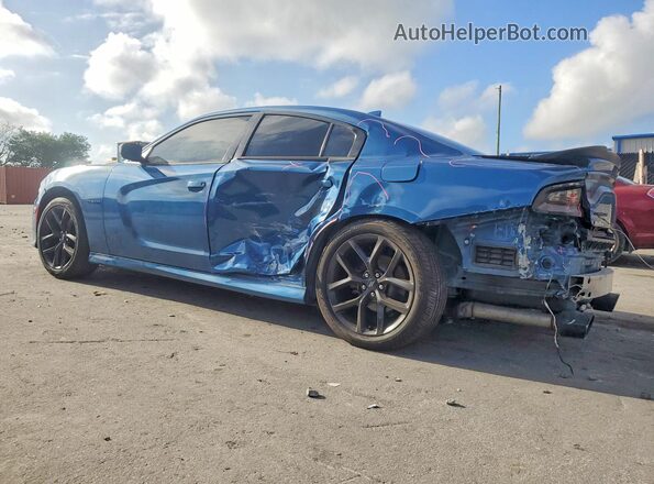 2C3CDXCT6MH507636 2021 DODGE CHARGER Blue Trasero izquierdo