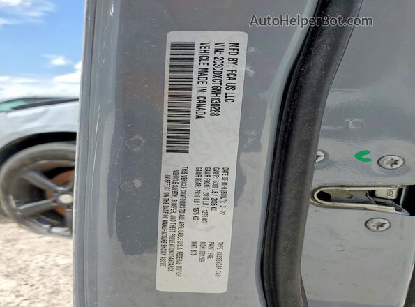 2C3CDXCT6NH130288 2022 DODGE CHARGER Gray Widok naklejki z numerem VIN