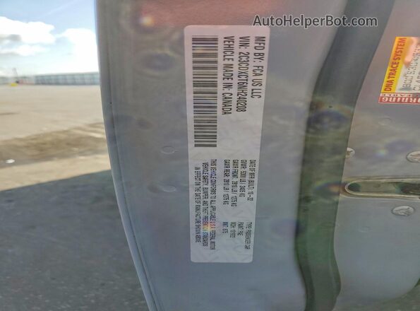 2C3CDXCT6NH240208 2022 DODGE CHARGER Gray VIN sticker view