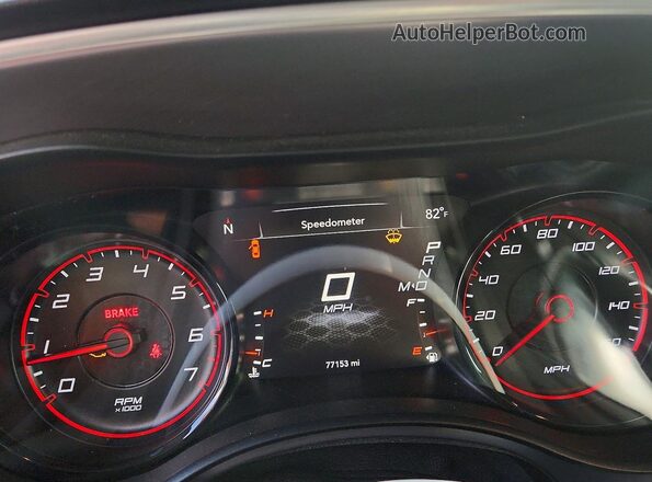 2C3CDXCT6NH240581 2022 DODGE CHARGER Black Вид щитка приладів