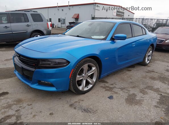 2C3CDXCT7GH227034 2016 DODGE CHARGER Blue Vista tres cuartos delantera izquierda