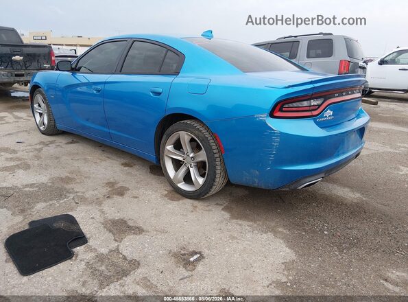 2C3CDXCT7GH227034 2016 DODGE CHARGER Blue Trasero izquierdo