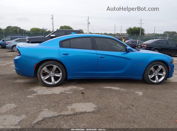2C3CDXCT7GH227034 2016 DODGE CHARGER Blue Vista interior trasera