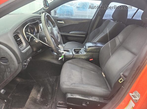 2C3CDXCT7HH525567 2017 DODGE CHARGER Orange Widok wnętrza z przodu