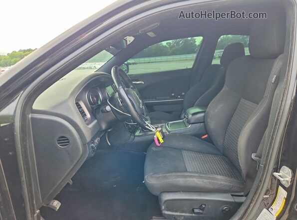 2C3CDXCT7KH578602 2019 DODGE CHARGER Черный Вид салона спереди