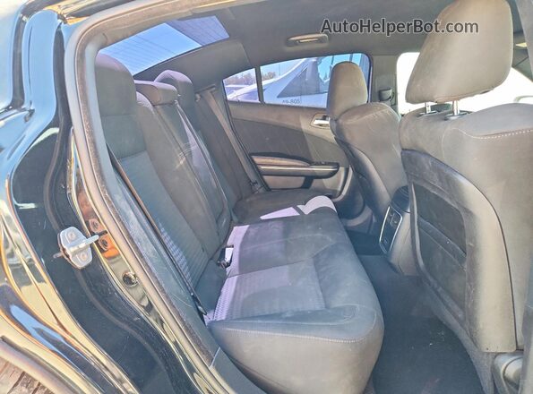 2C3CDXCT7KH584013 2019 DODGE CHARGER Black Widok tylnych siedzeń