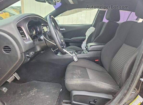 2C3CDXCT7KH607841 2019 DODGE CHARGER Black Вид салону спереду