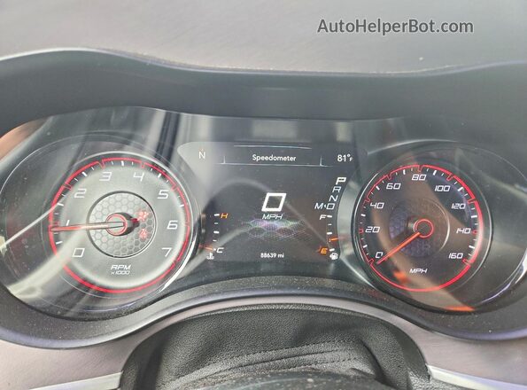 2C3CDXCT7KH607841 2019 DODGE CHARGER Black Вид щитка приладів
