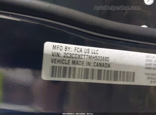 2C3CDXCT7MH503885 2021 DODGE CHARGER Black Շարժիչի բաժամունքի տեսք